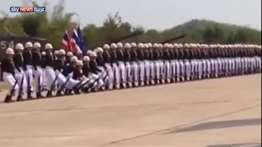⁣unusual military parade